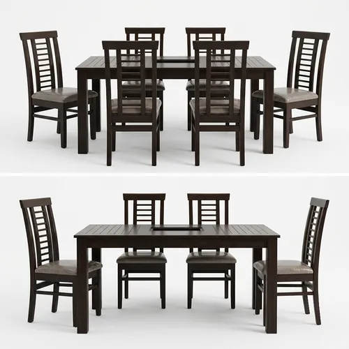 Classic Dark 6 Seater Dining Set