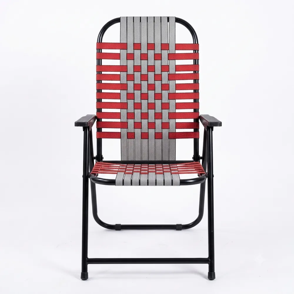 Folding Nawar Chair, Red & Grey