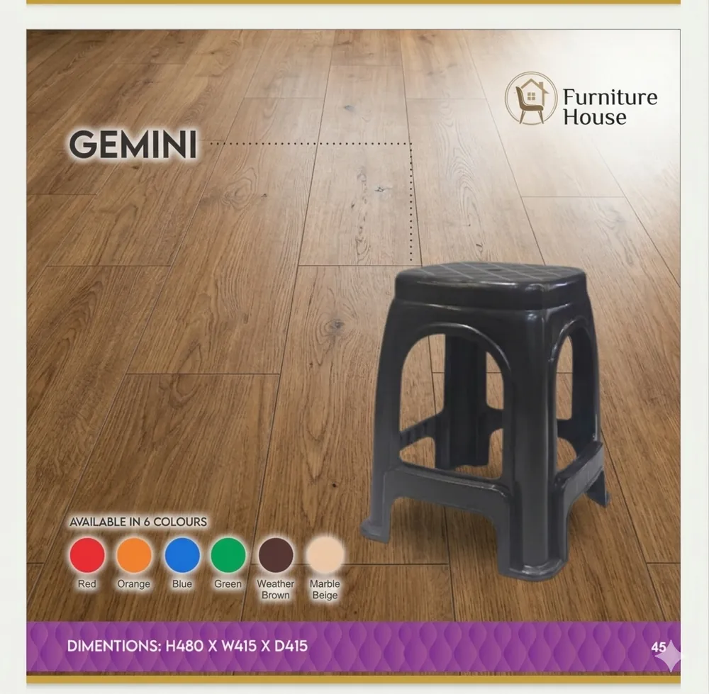 Gemini Medium Plastic Stool