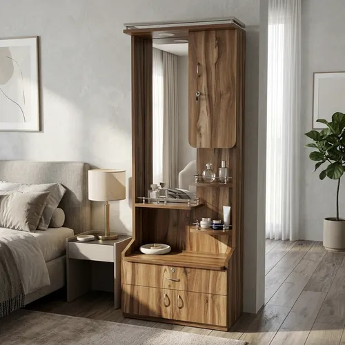 Walnut Bedroom Dressing Table with Drawers